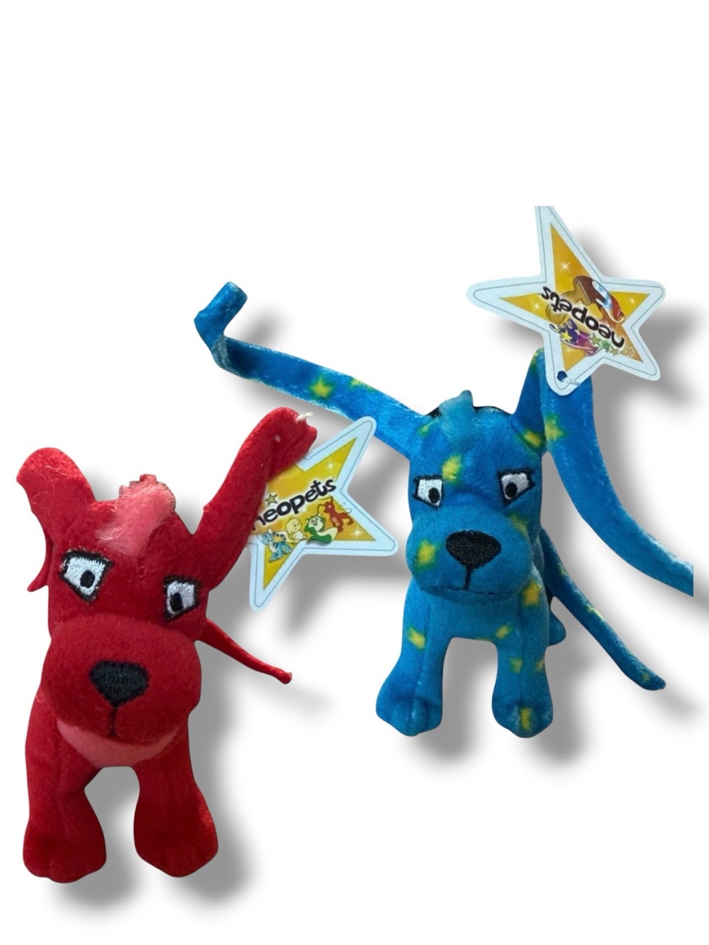 VTG 2005 Neopets Gelert Plush Lot of 2 NWT Starry Blue & Red McDonald's Promo